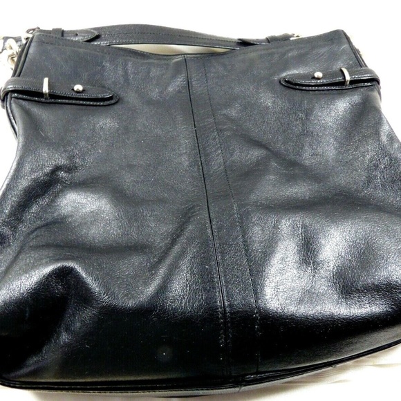 Coach Black Leather Shoulder arm  bag purse - Picture 6 of 12
